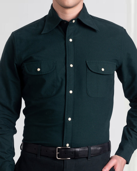 Green Oxford Western Shirt