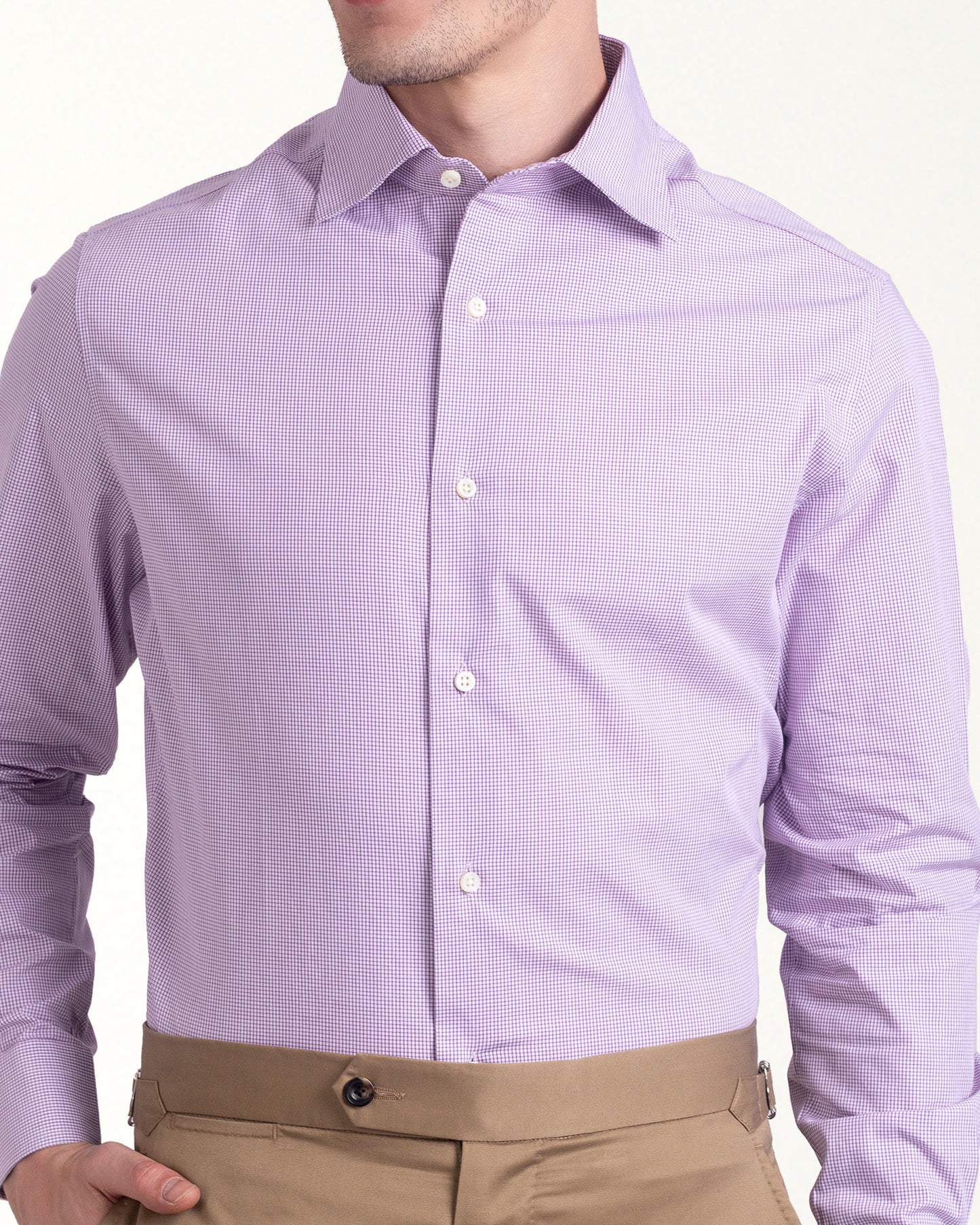 Mauve Gingham Checks Shirt