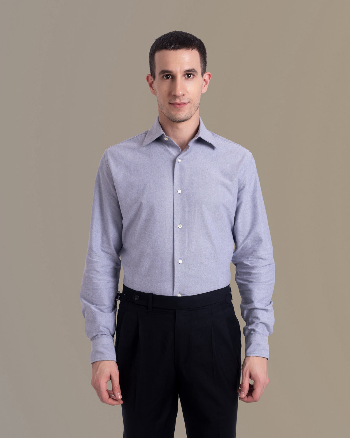 Light Blue Brushed Oxford - 2