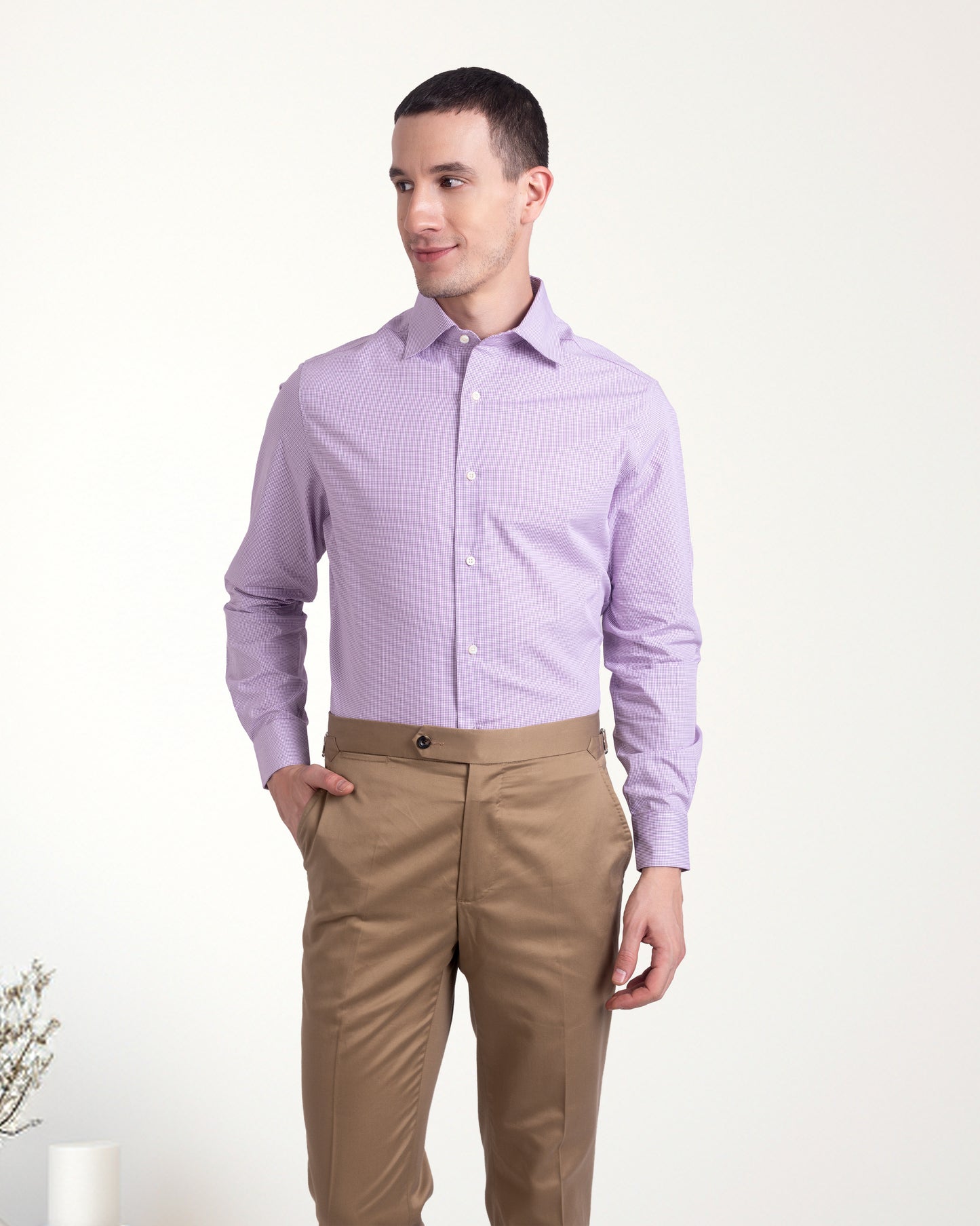 Mauve Gingham Checks Shirt