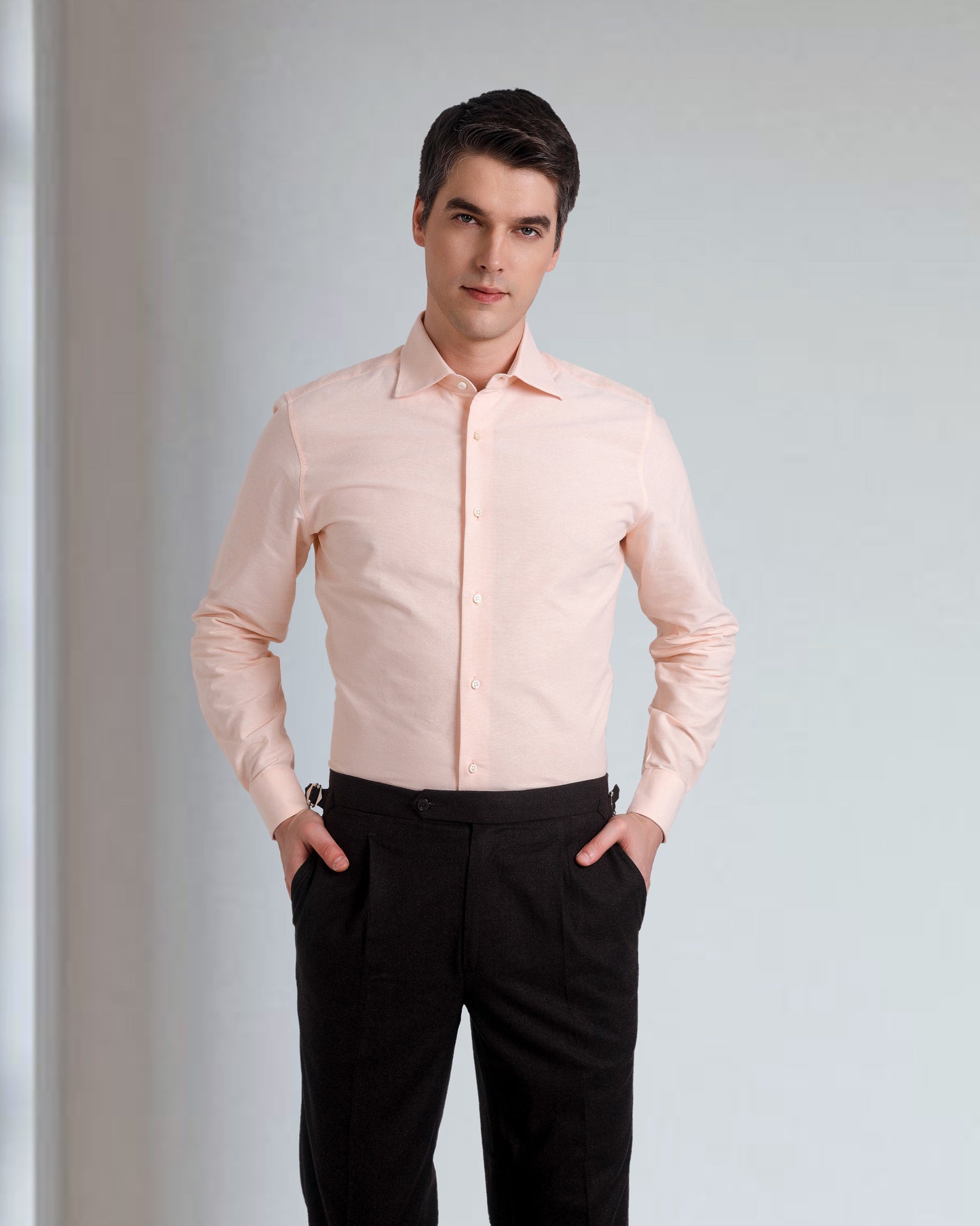 EZS Pale Orange Classic Oxford Shirt