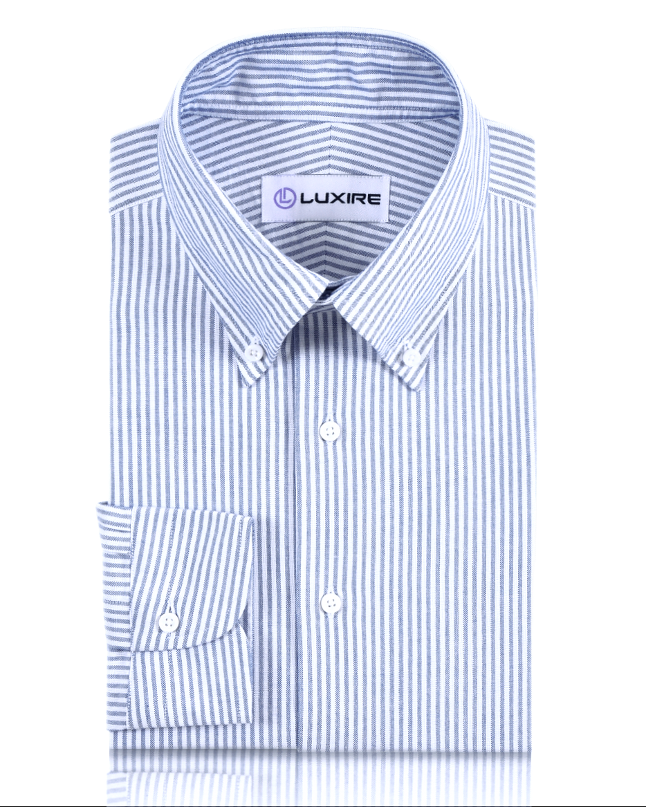 Navy University Stripes Oxford Shirt - 10