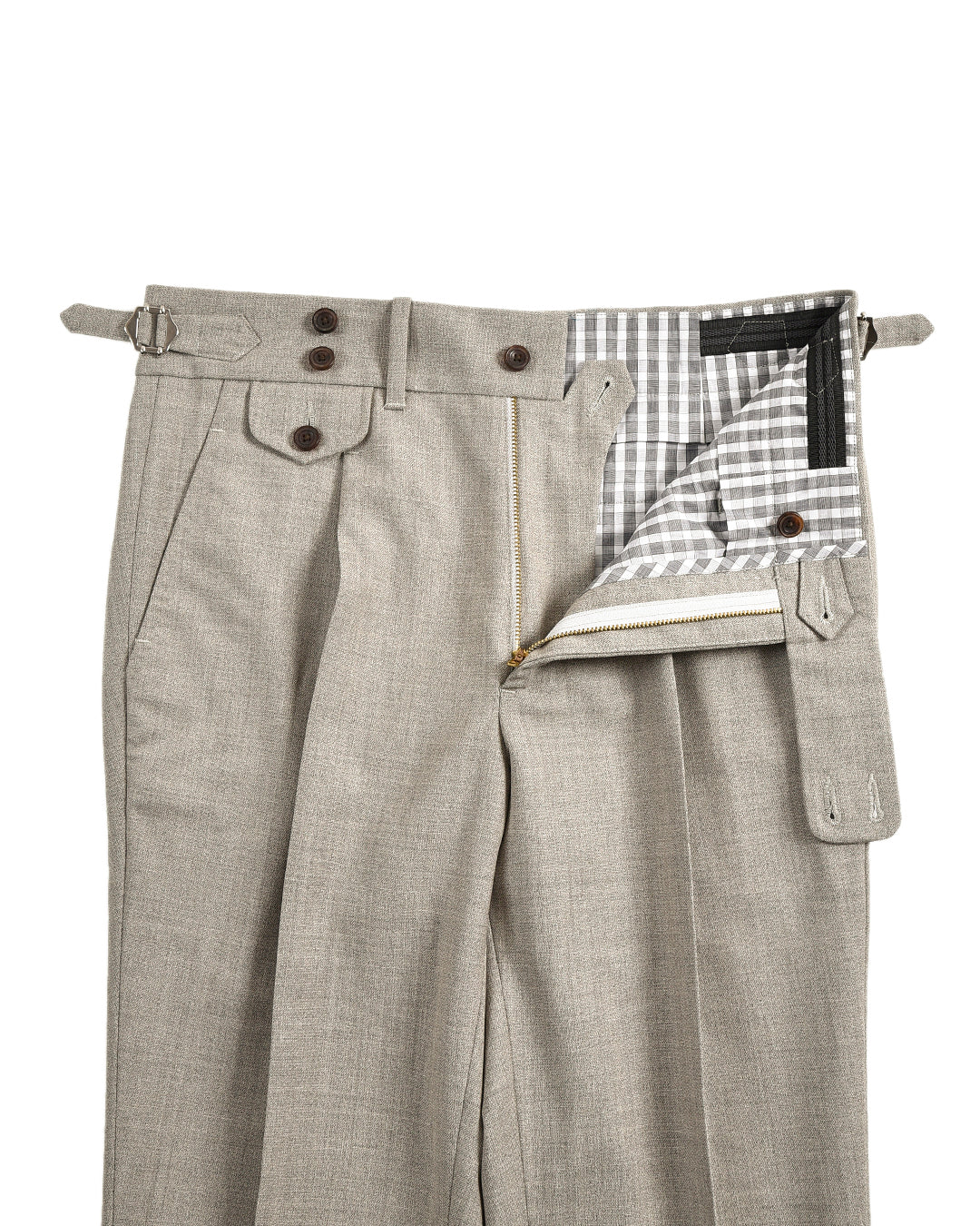 VBC - 4 Ply Tropical Wool: Grey Ecru Melange Pant - 4