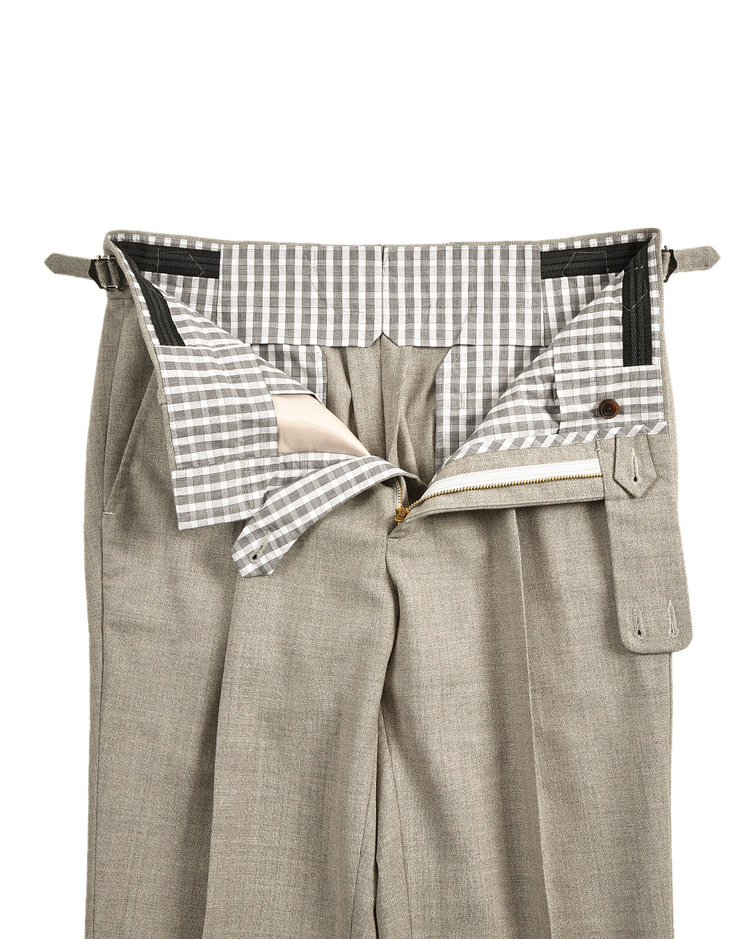 VBC - 4 Ply Tropical Wool: Grey Ecru Melange Pant - 5