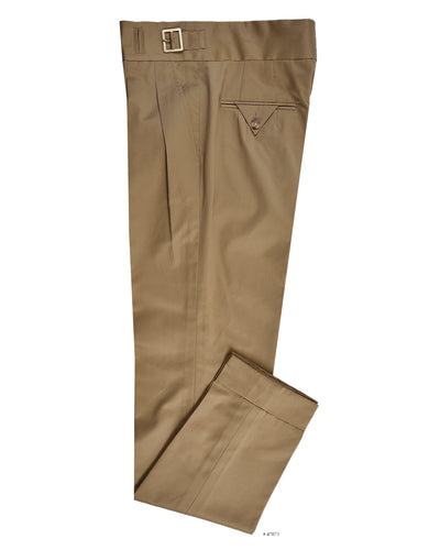 Gurkha Pant in Cotton Twill: Sand Fossil Beige