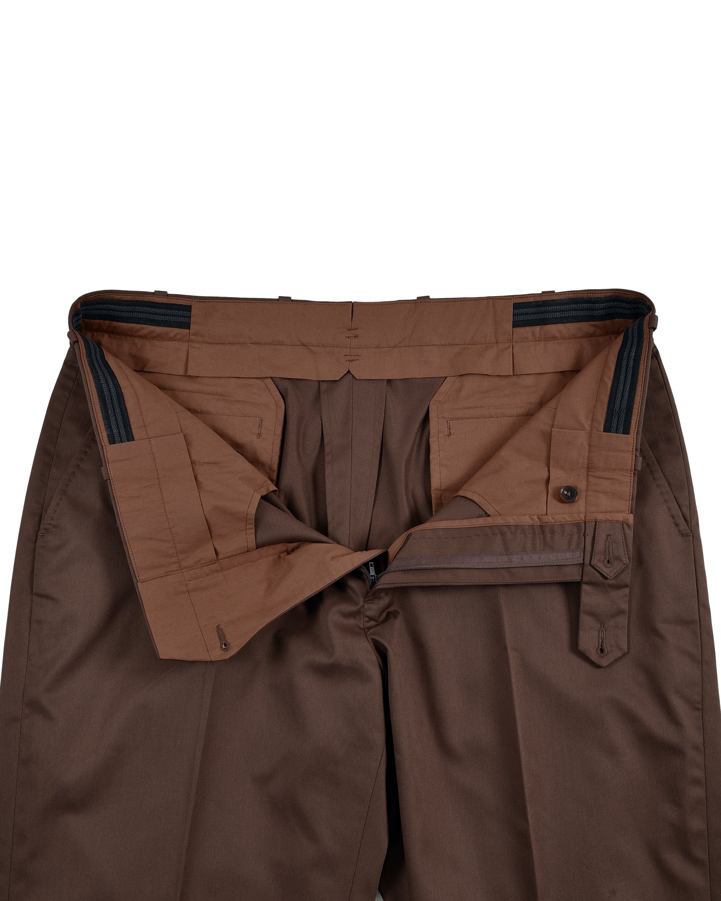 Coffee Cotton Twill Pant