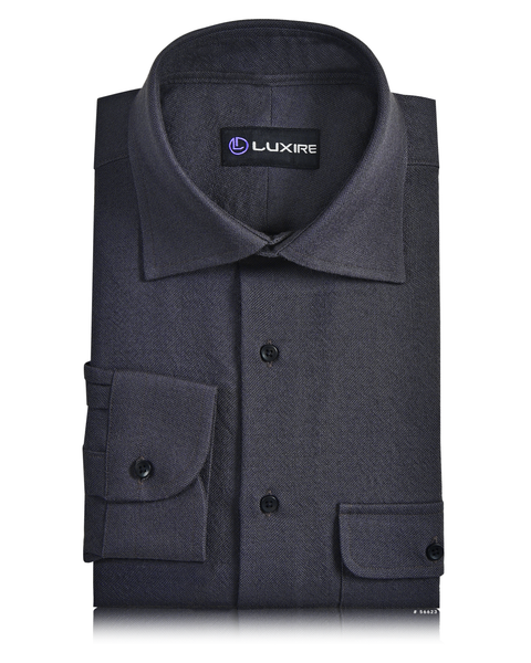 Midnight Grey Wool Shirt