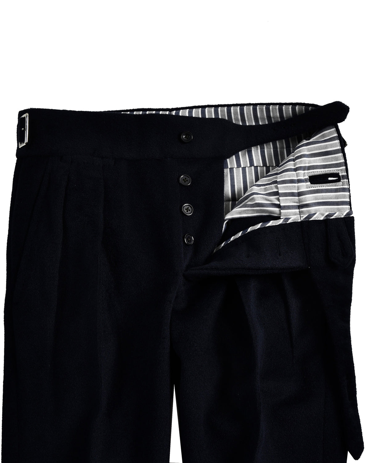 Gurkha Pant in VBC Black Wool Flannel - 4