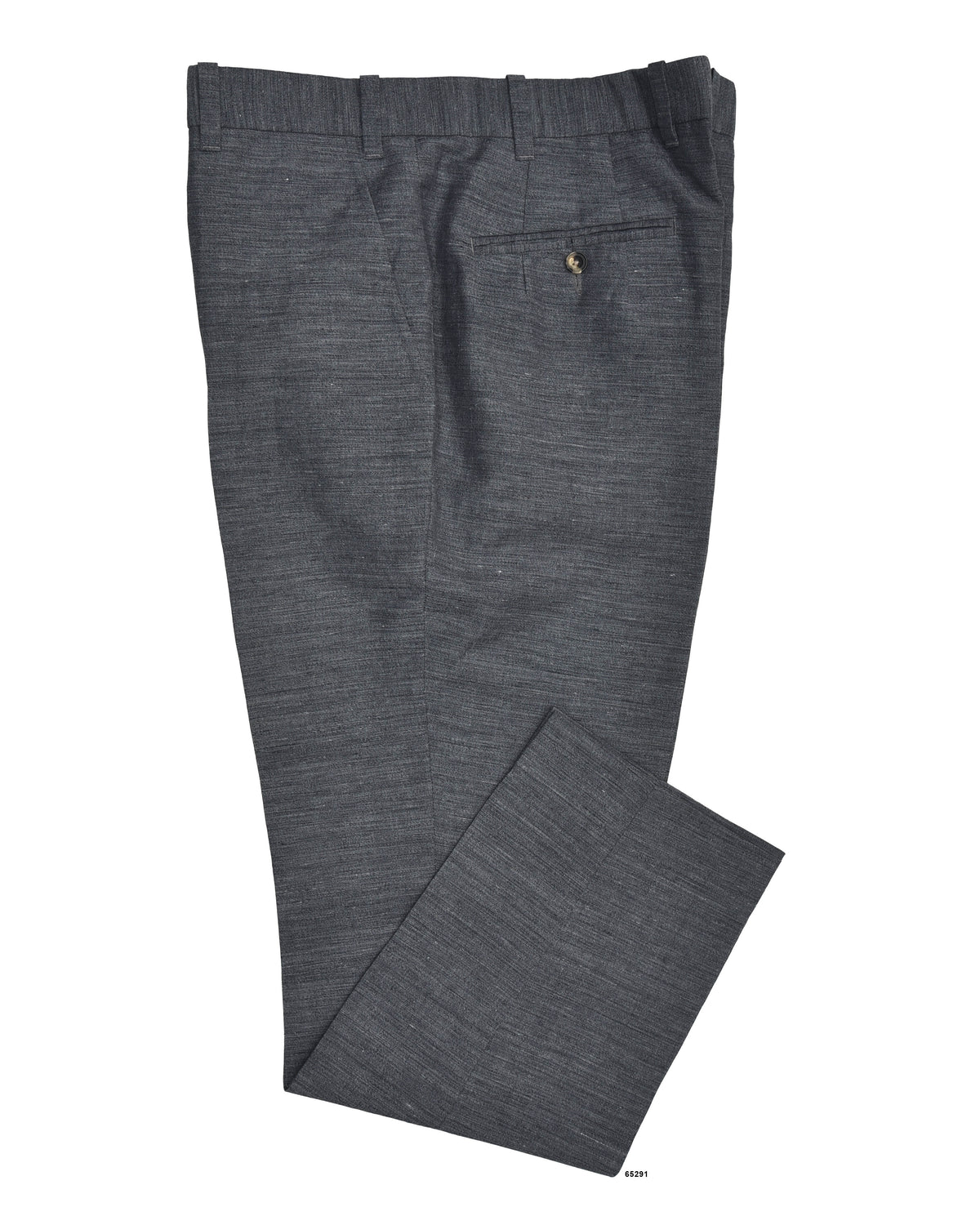 Solbiati Ash Grey Linen Dress Pant - 1
