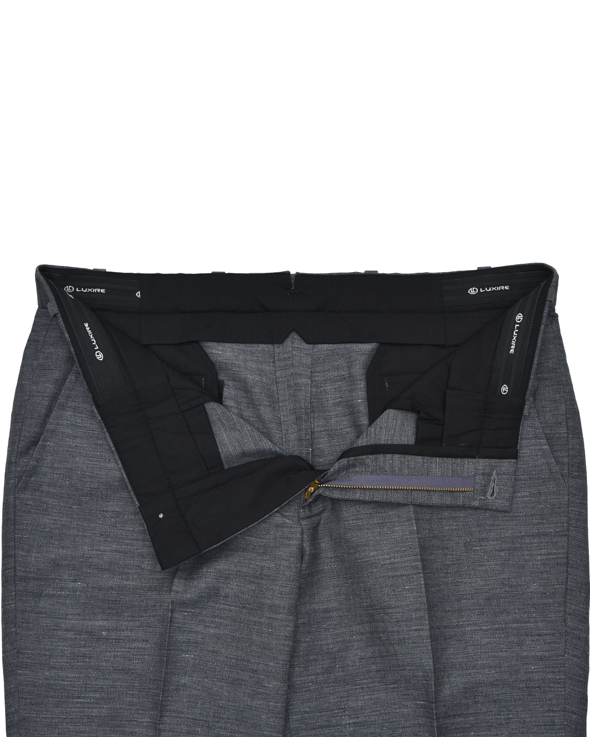 Solbiati Ash Grey Linen Dress Pant - 5