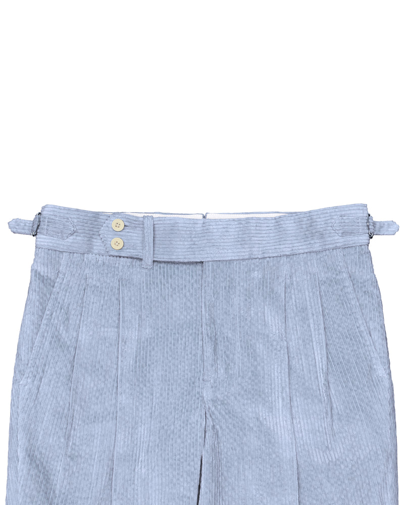 Modrone Corduroy Seersucker Bluish-Gray -8 Wale