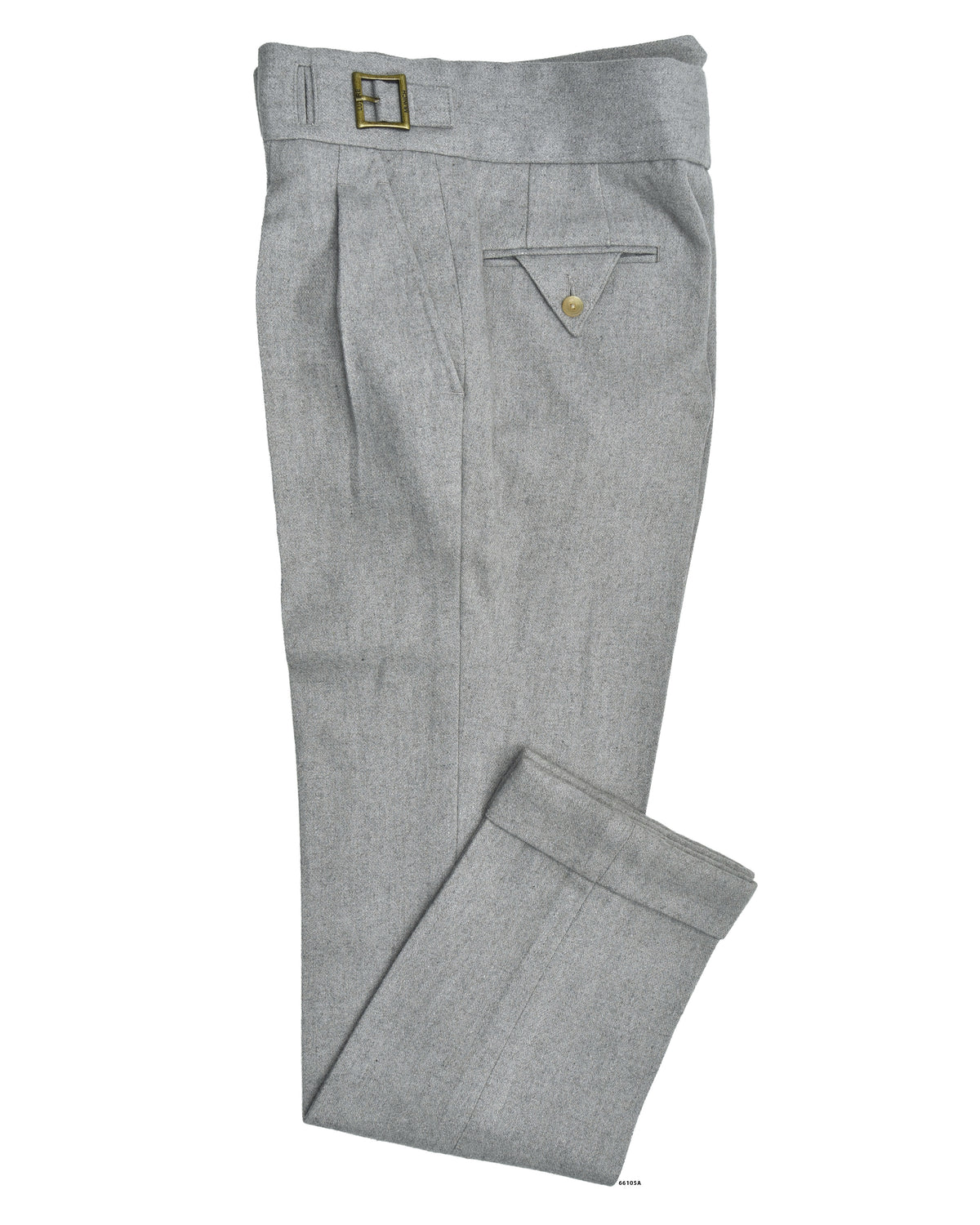 Gurkha Pant in Grey Wool Flannel - 1