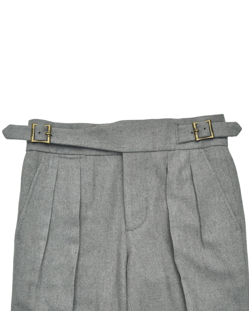 Gurkha Pant in Grey Wool Flannel