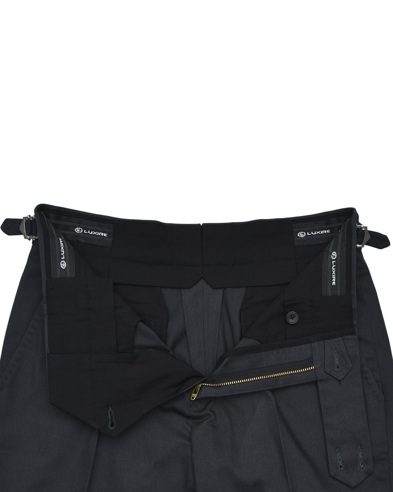 Dark Charcoal Grey Twill Pant