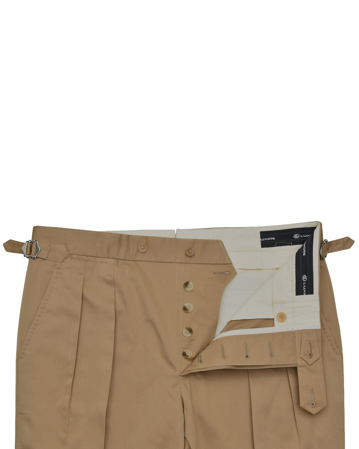 Pleated Military Khaki Dress Pant - 4
