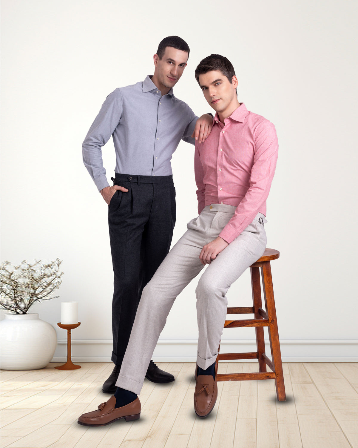 Summer Red End on End Shirt - 8