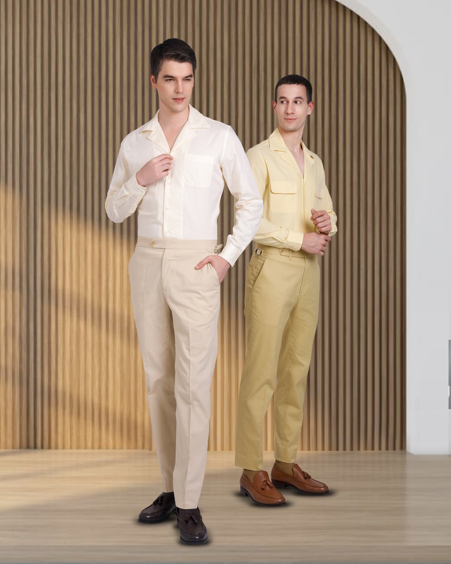 Light Khaki Cotton Dress Pant