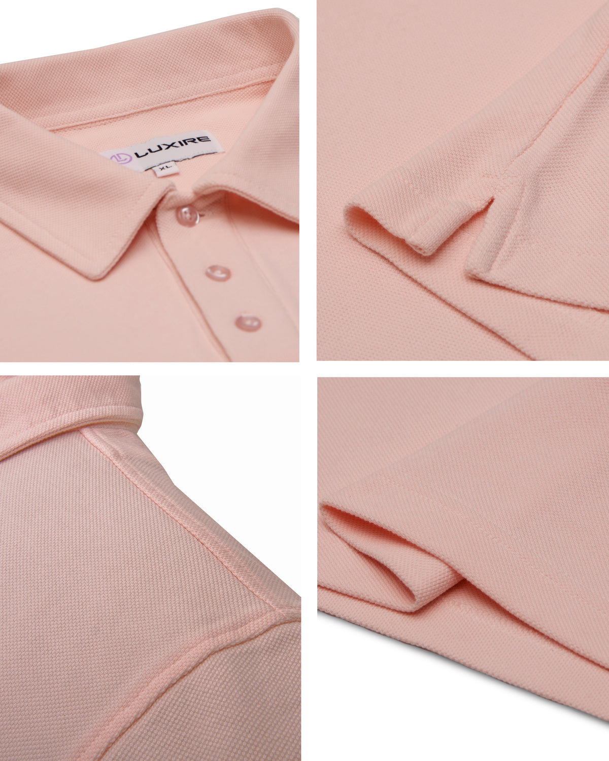 EZS Aria Pink Long Sleeve Polo - 11