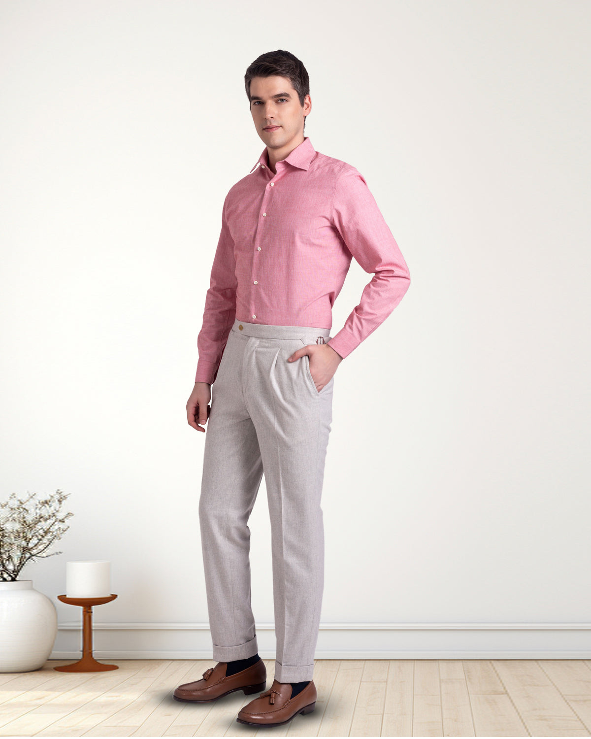 Vitale Barberis Canonico -Ecru Woolen Flannel - 2