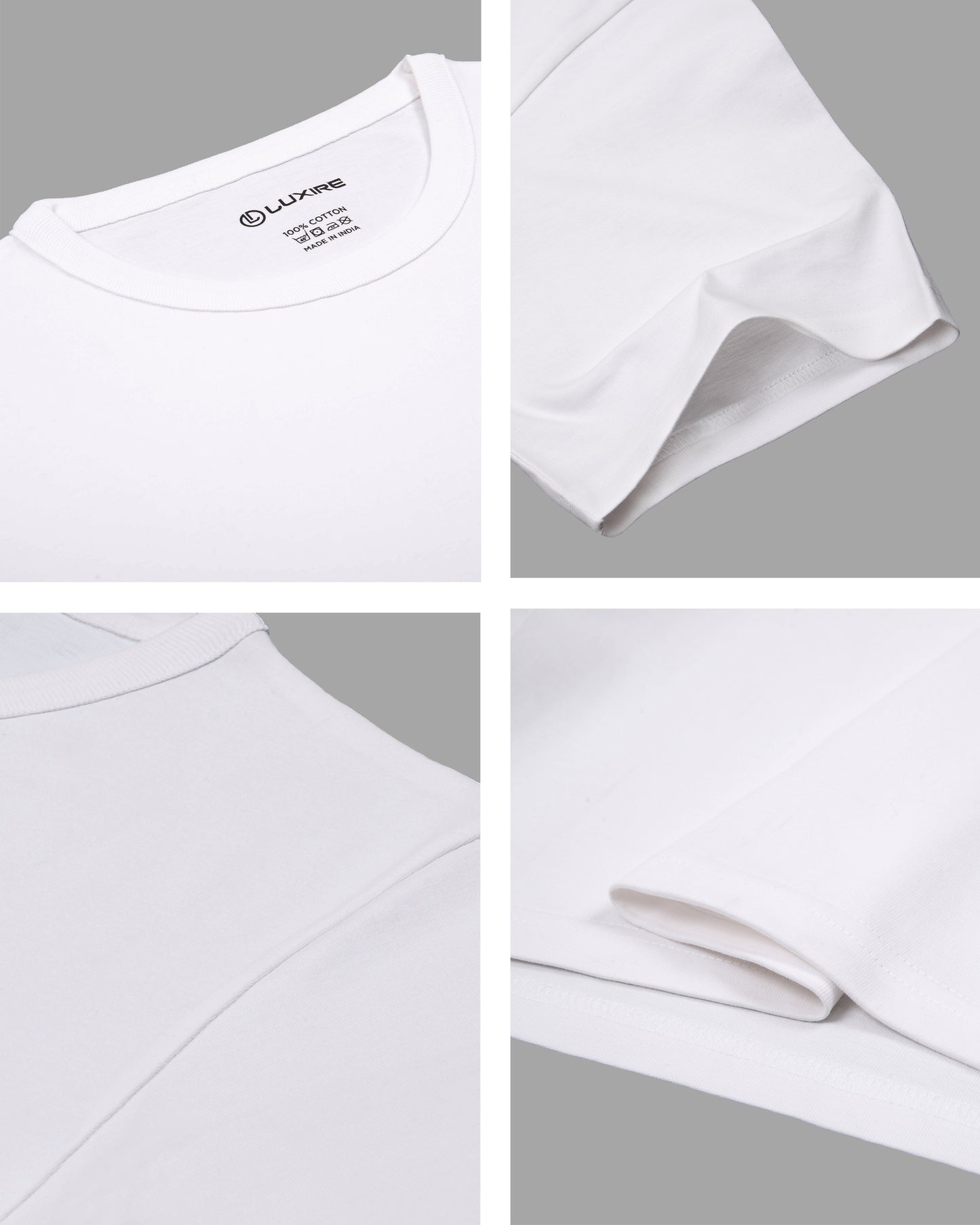 EZS Aria White Crewneck T-Shirt