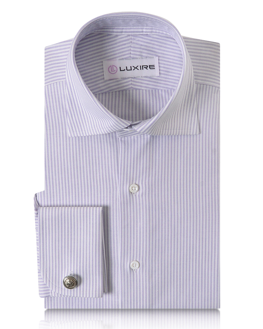 Alumo Heather Oxford  Purple Dress Stripes - 1