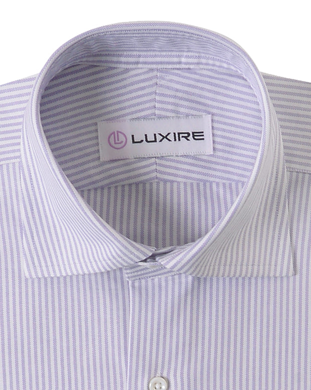 Alumo Heather Oxford  Purple Dress Stripes - 2