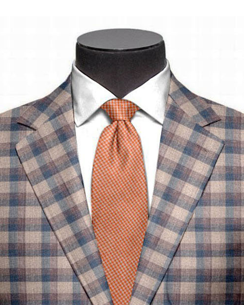 EThomas Light Peach Blue Voilet Checks  Jacket