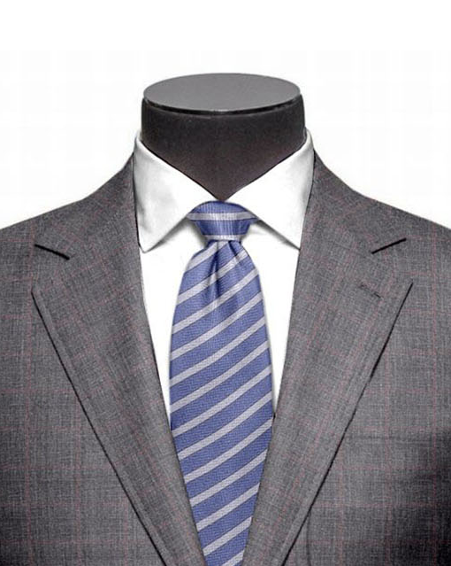 EThomas Shark Shine Silver Windowpane Checks Jacket - 2