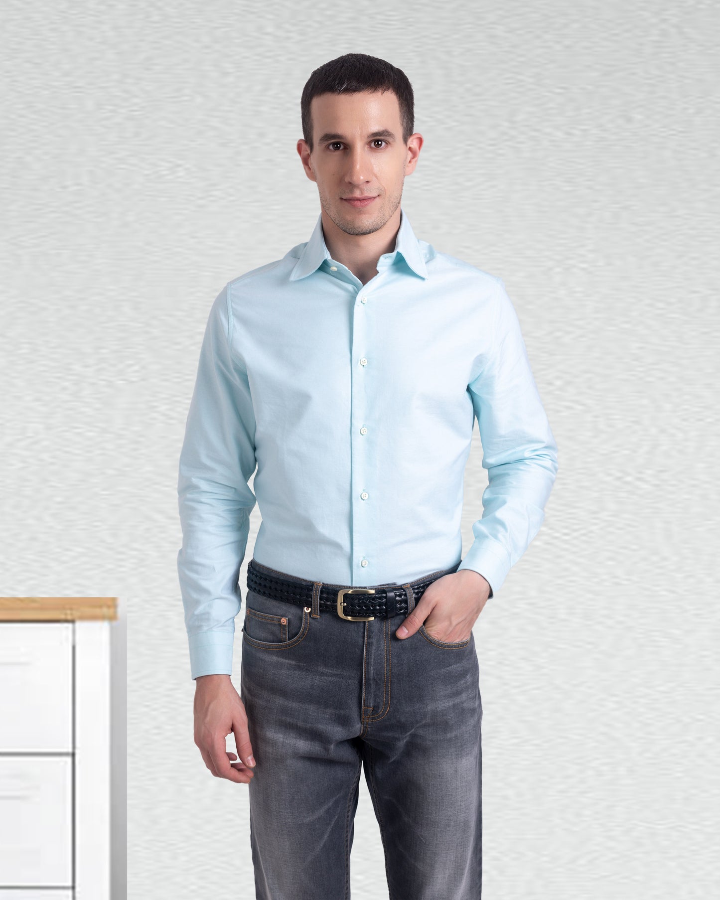 EZS Classic Pale Blue Oxford Shirt