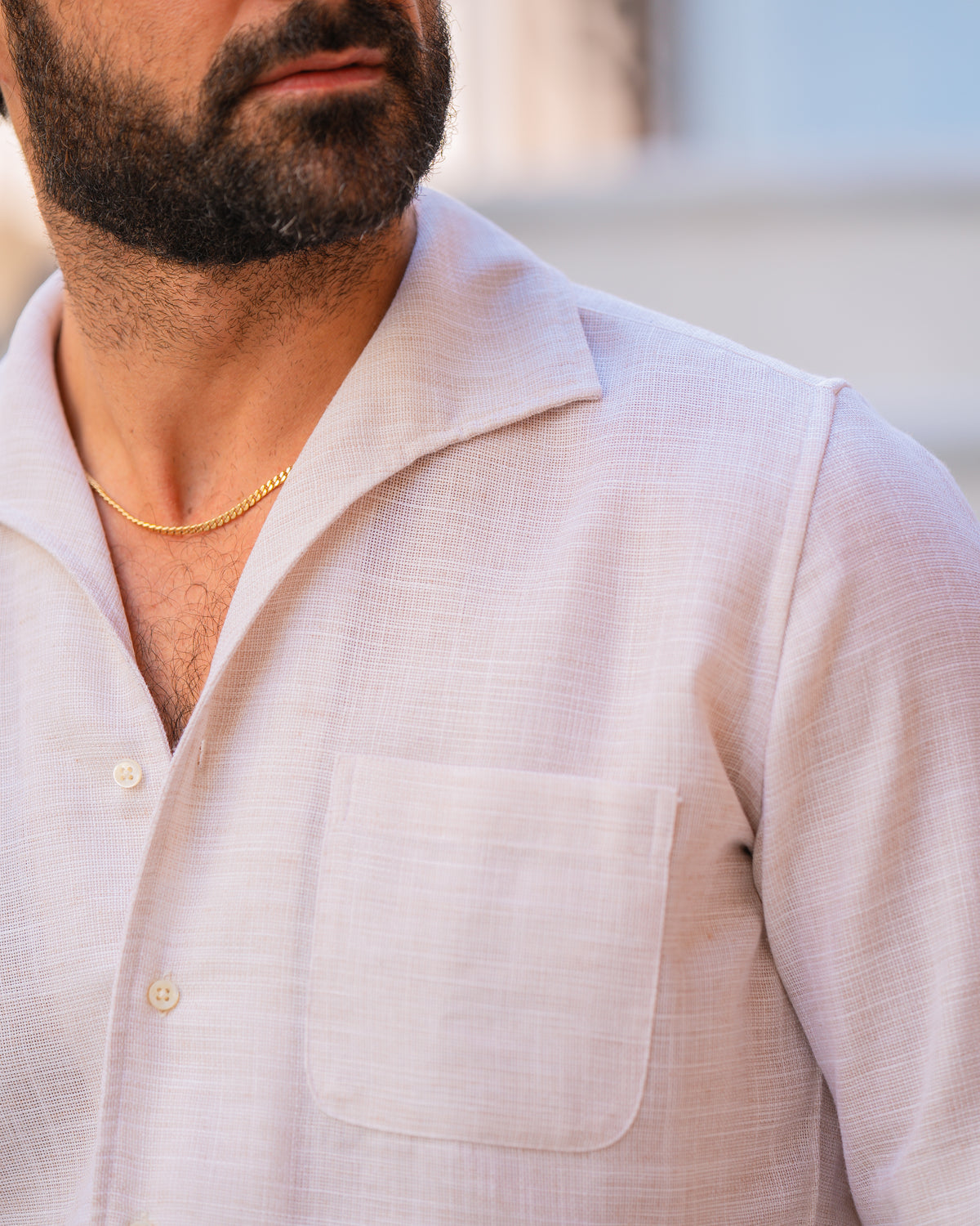 Soft Washed Pastel Pink Shirt with One piece collar and Placket - 6