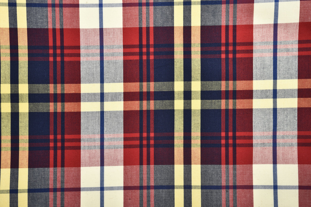 Navy Red Plaid Shirt - 3