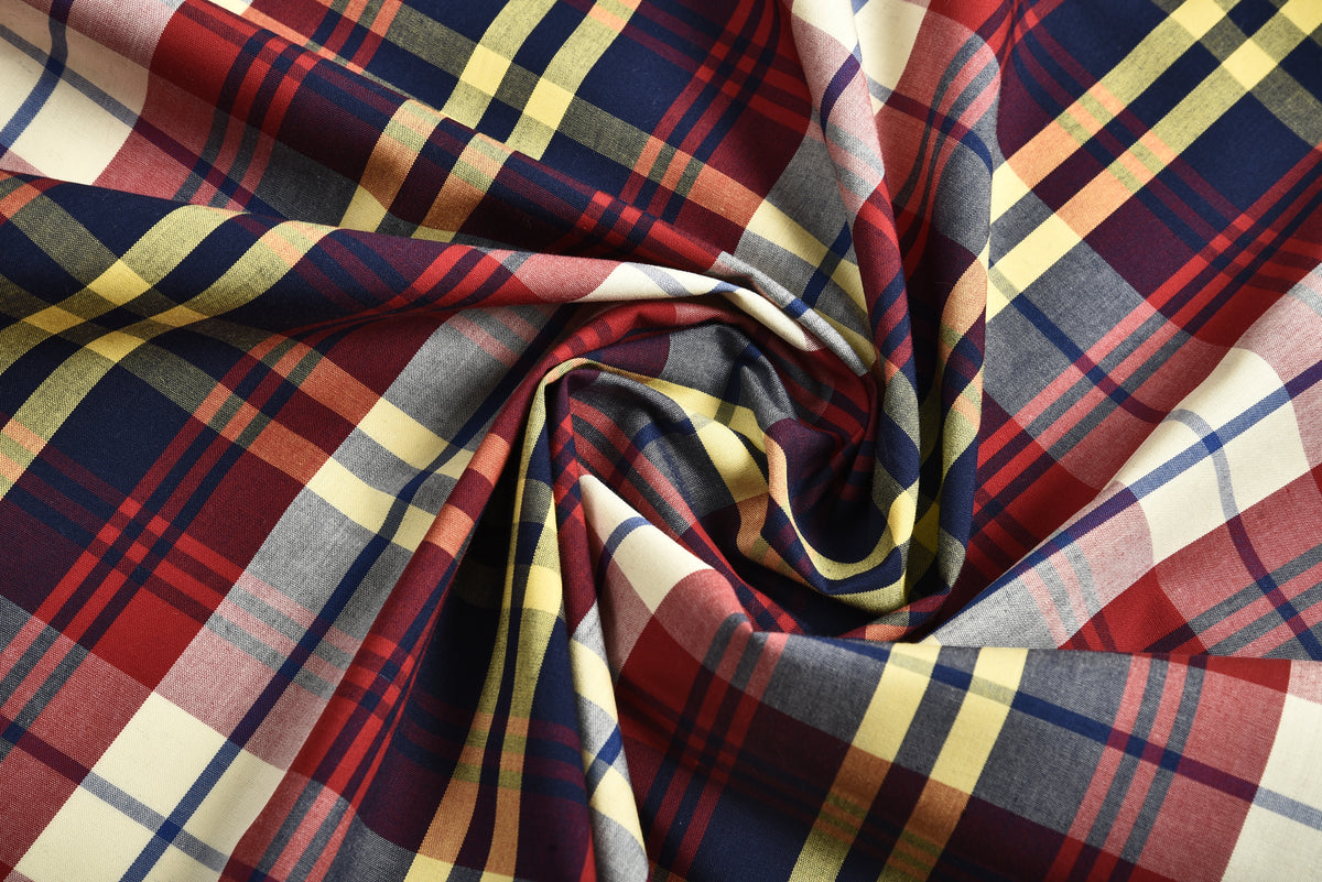 Navy Red Plaid Shirt - 2