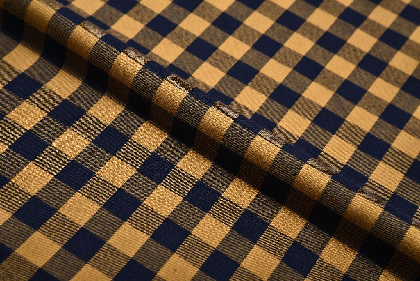 Navy tan Gingham Shirt