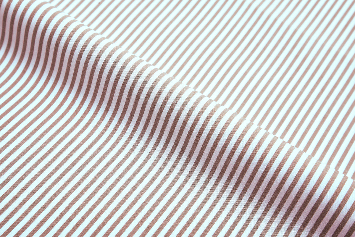 Brown White Candy Stripes Shirt - 8