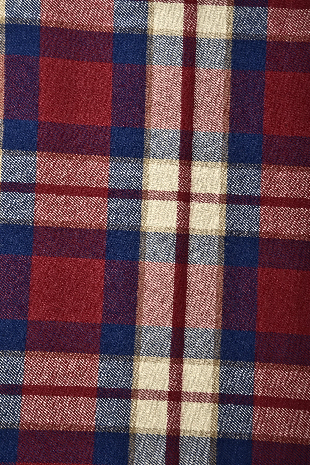 Red Blue Ecru - Tartan - 6