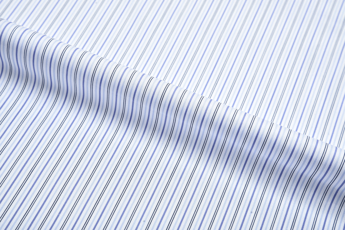 Alumo Light Blue Cornflower and Navy Stripes - 4