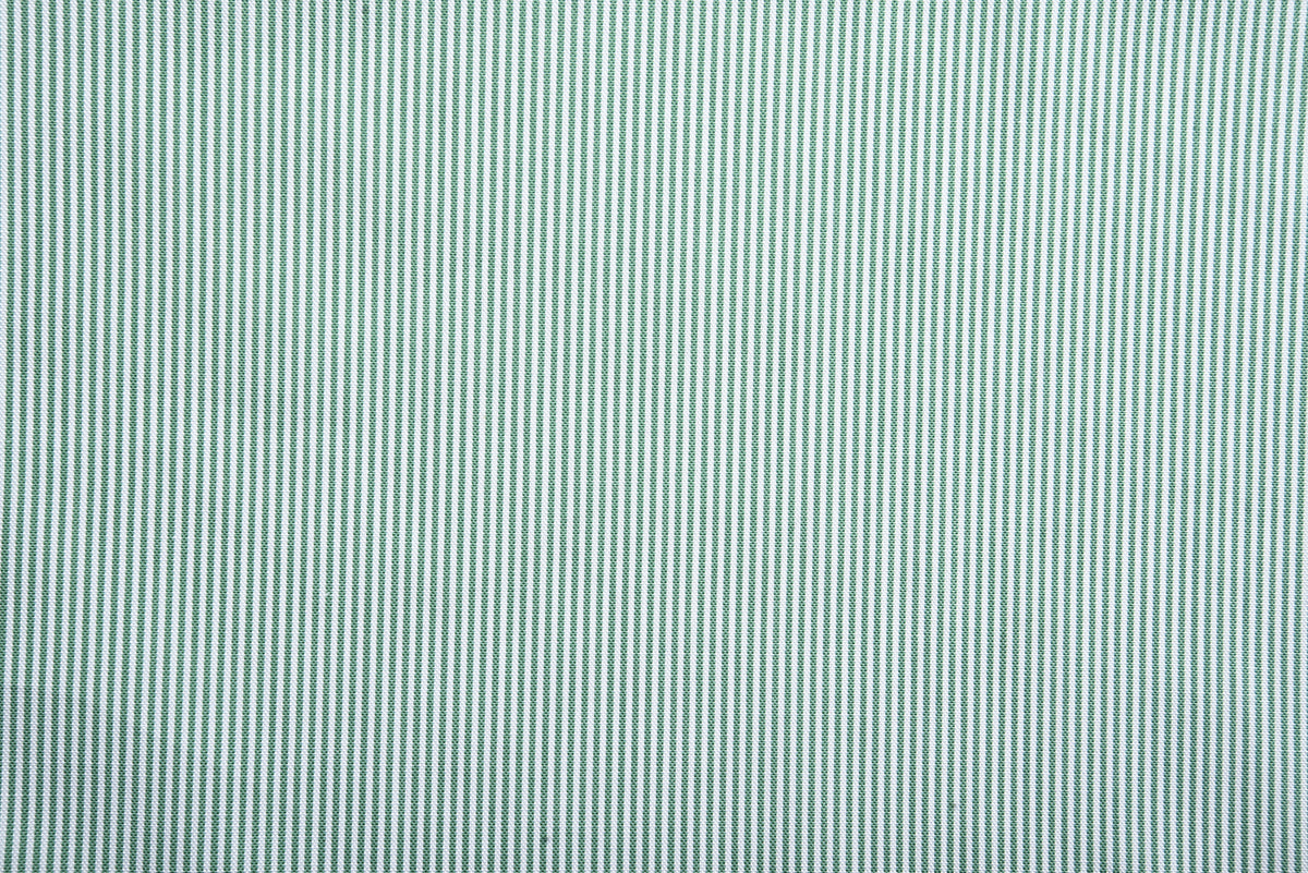 Green Pin Stripes On White - 5