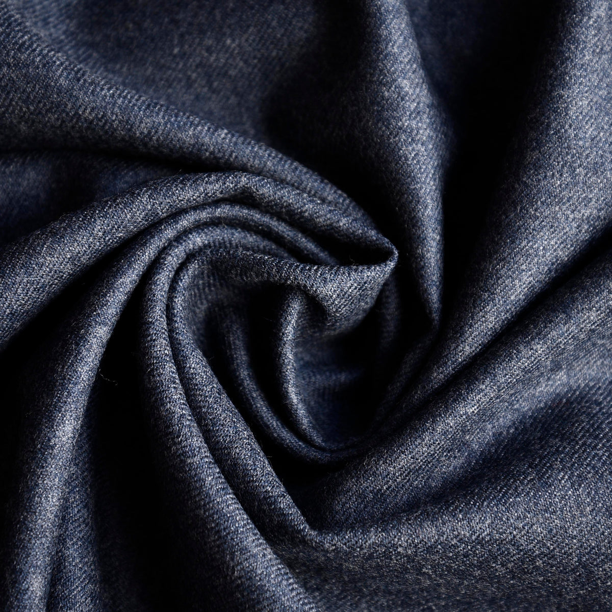 Pleated Dugdale Navy Blue Wool Flannel High Rise Dress Pant - 14