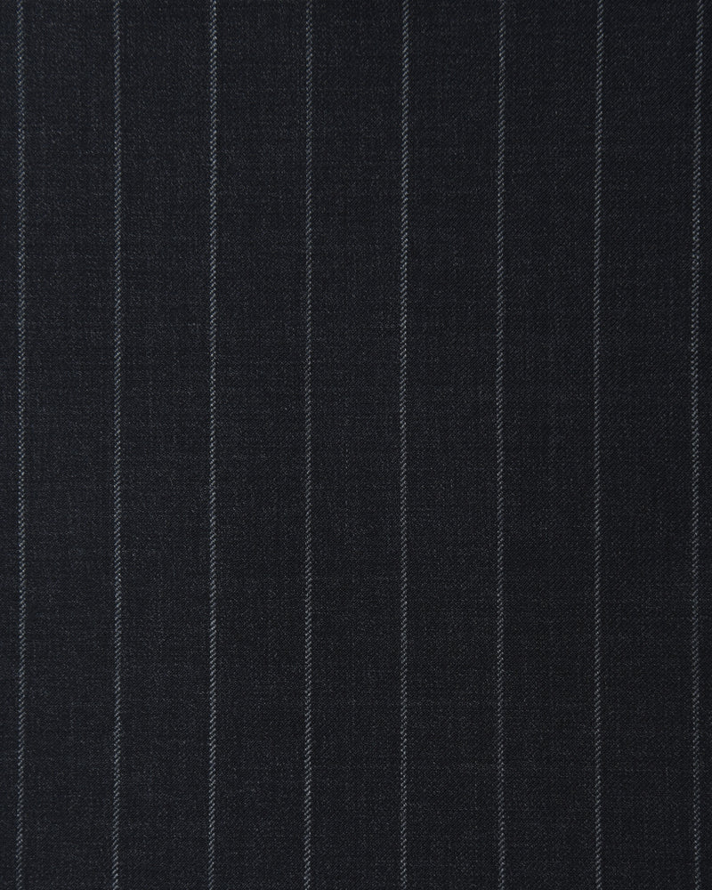 Dark Grey Wool Pinstripes Suit