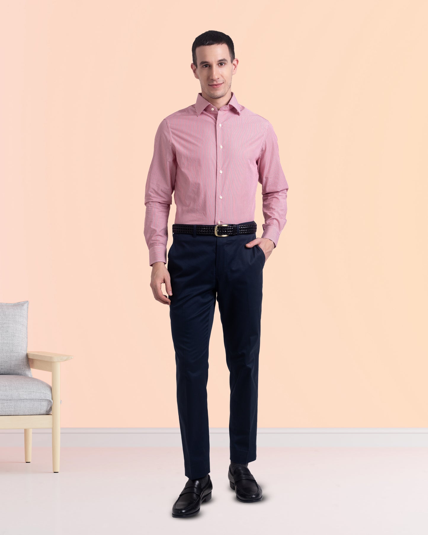 Dark Navy Twill Dress Pant