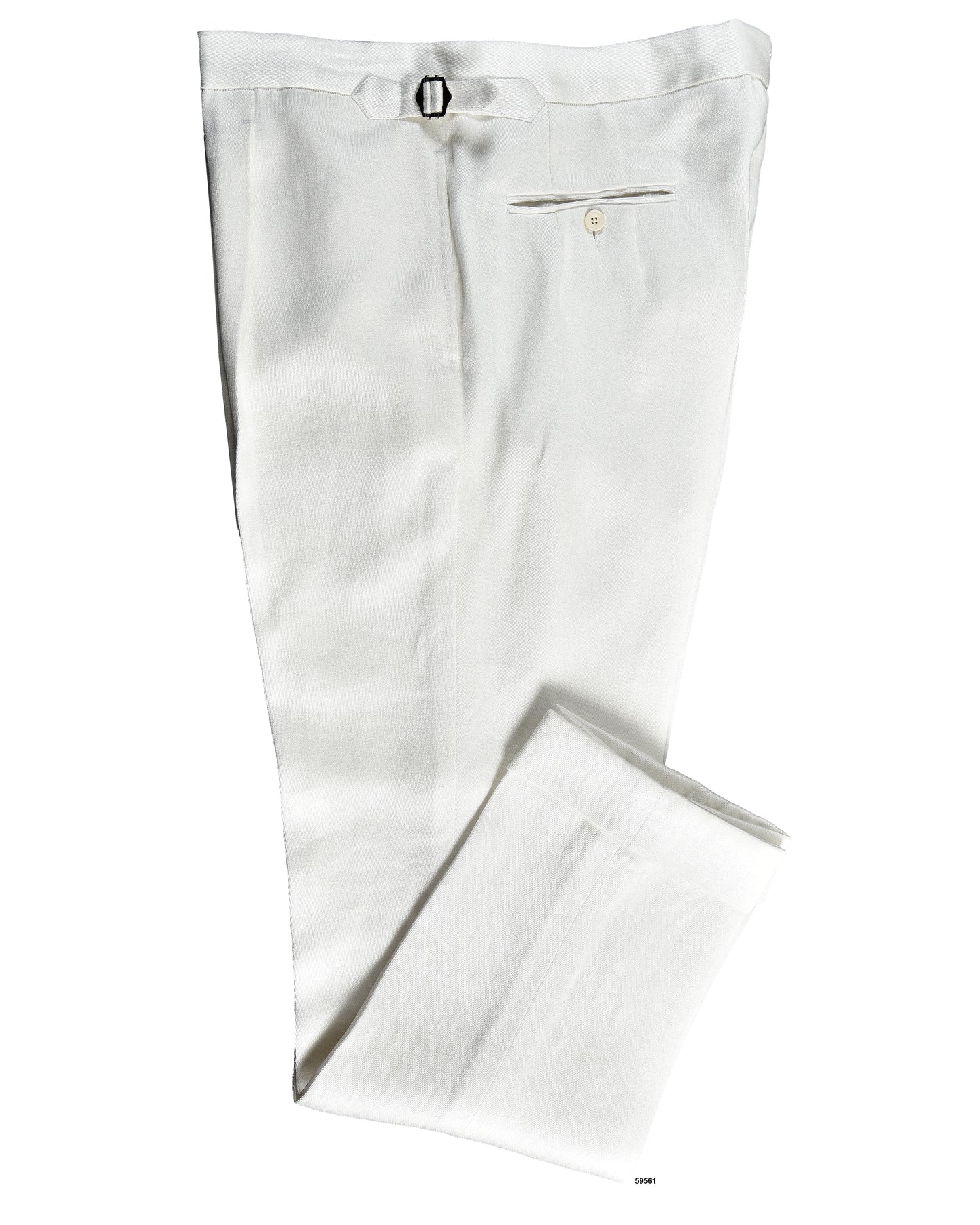 Cream Linen Sateen Pant