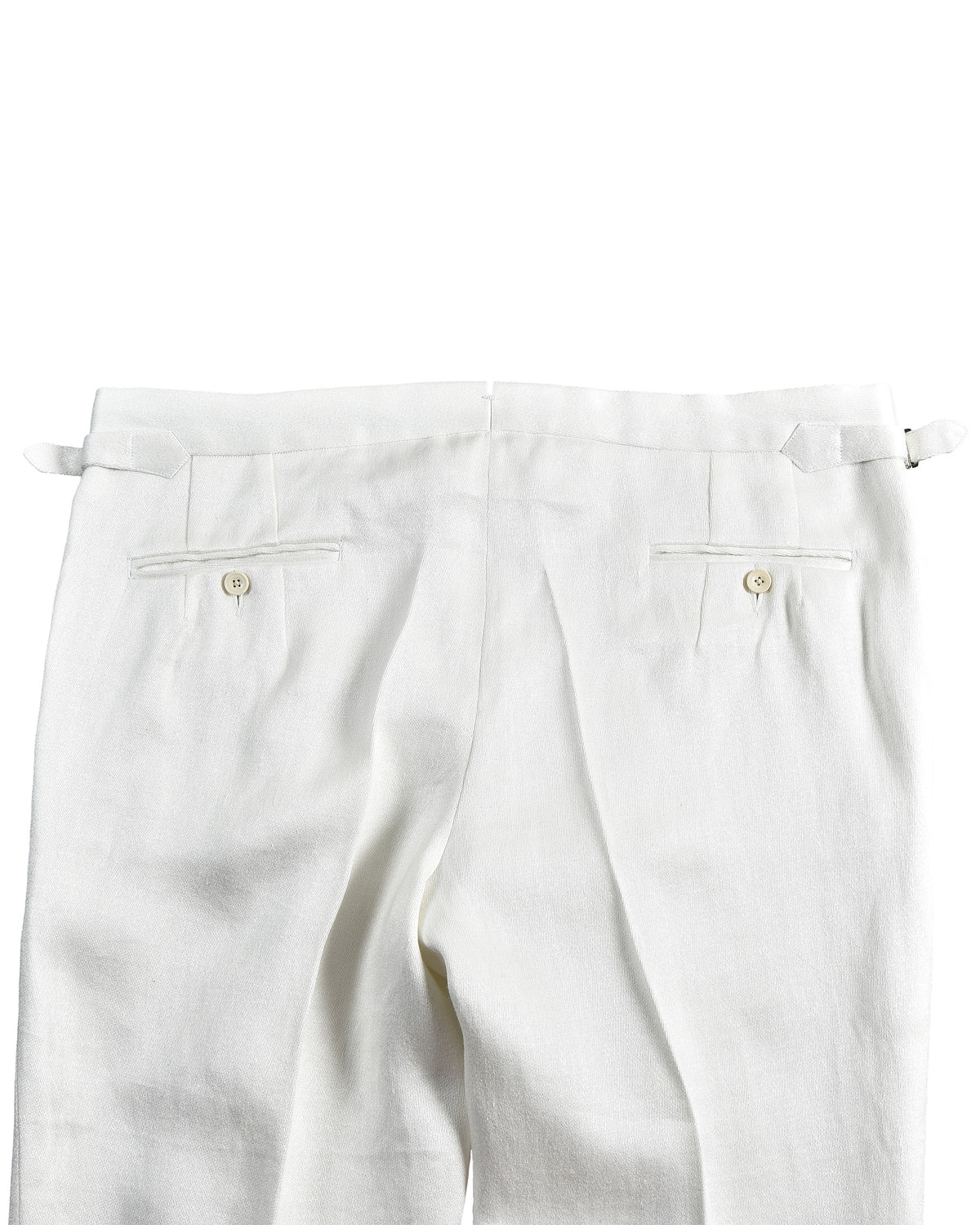 Cream Linen Sateen Pant - 6