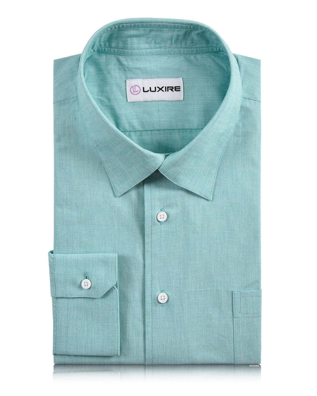 Sea Green End on End Dress Shirt - 1