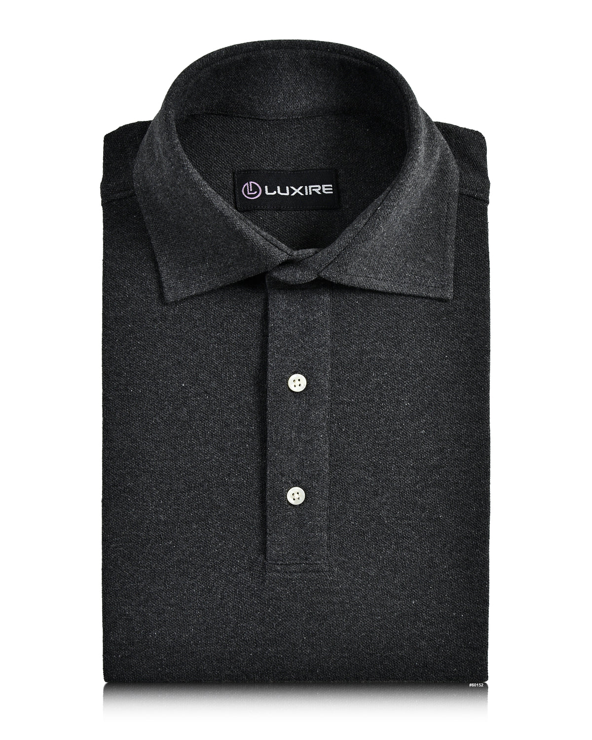 Heather Charcoal Grey Polo T-Shirt - 1