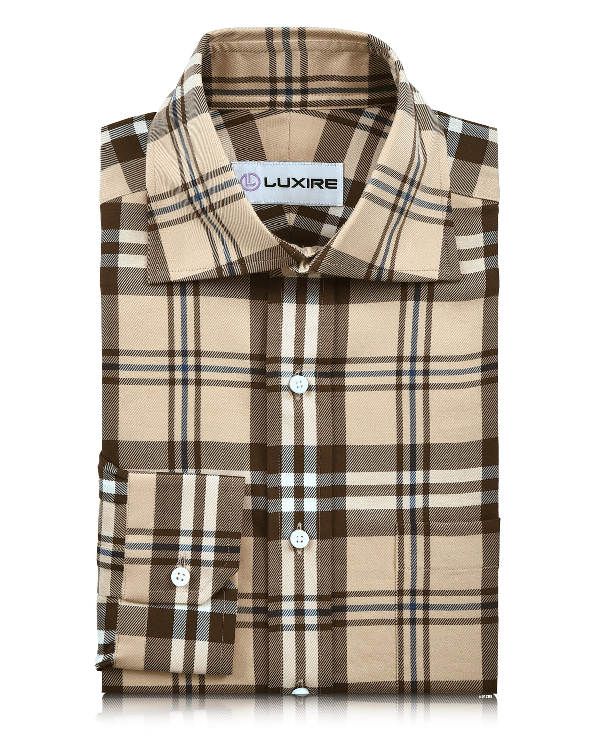 Iconic British Checks Tan Brown Twill - 1