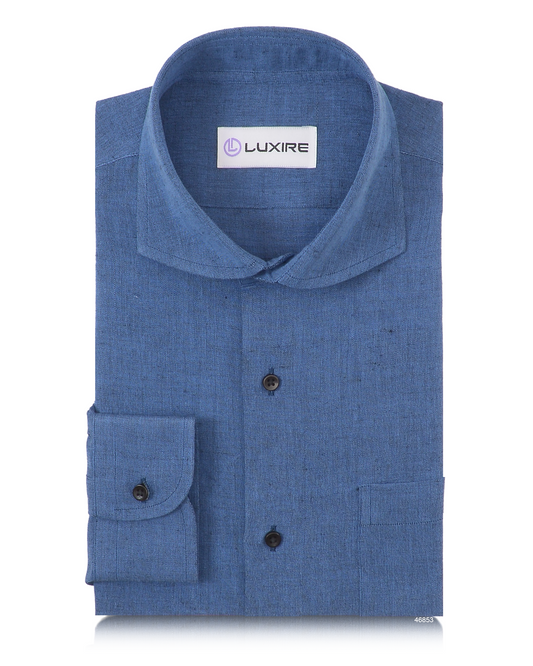 Cotton Linen: Plain Dark Blue Chambray