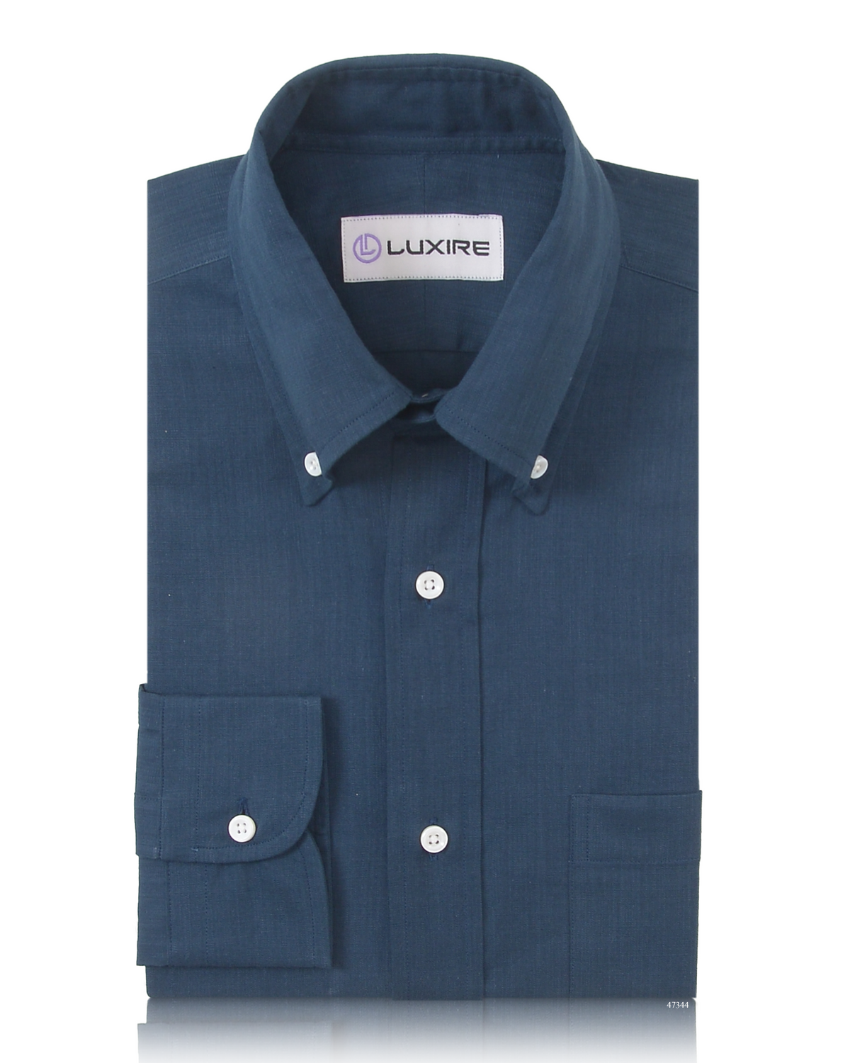 Navy Blue Chambray Shirt - 1