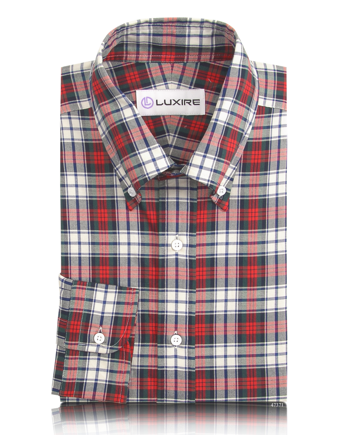Red Blue Tartan Twill - 1