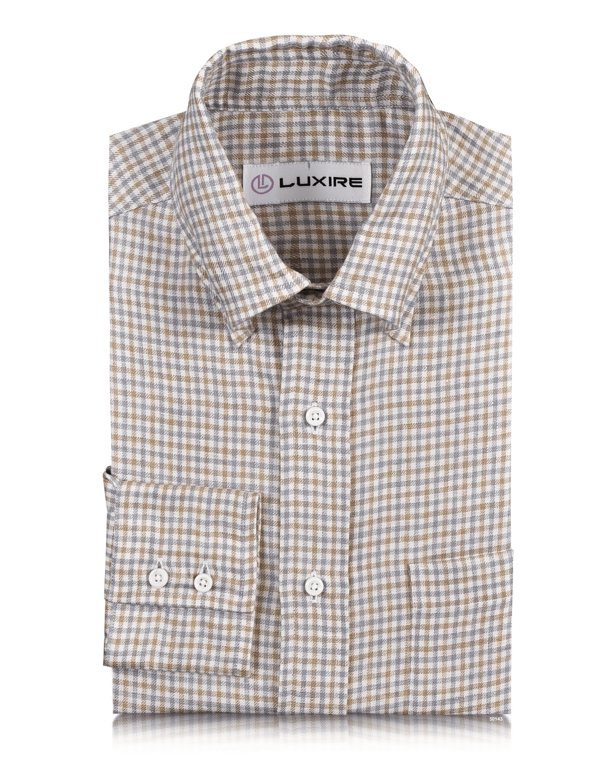 Linen: Bronze Silver Mini Checks - 1