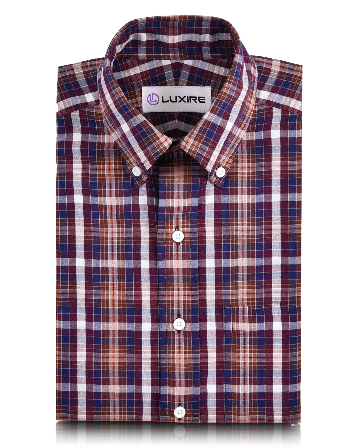 Summer Light  Maroon Blue Madras - 1